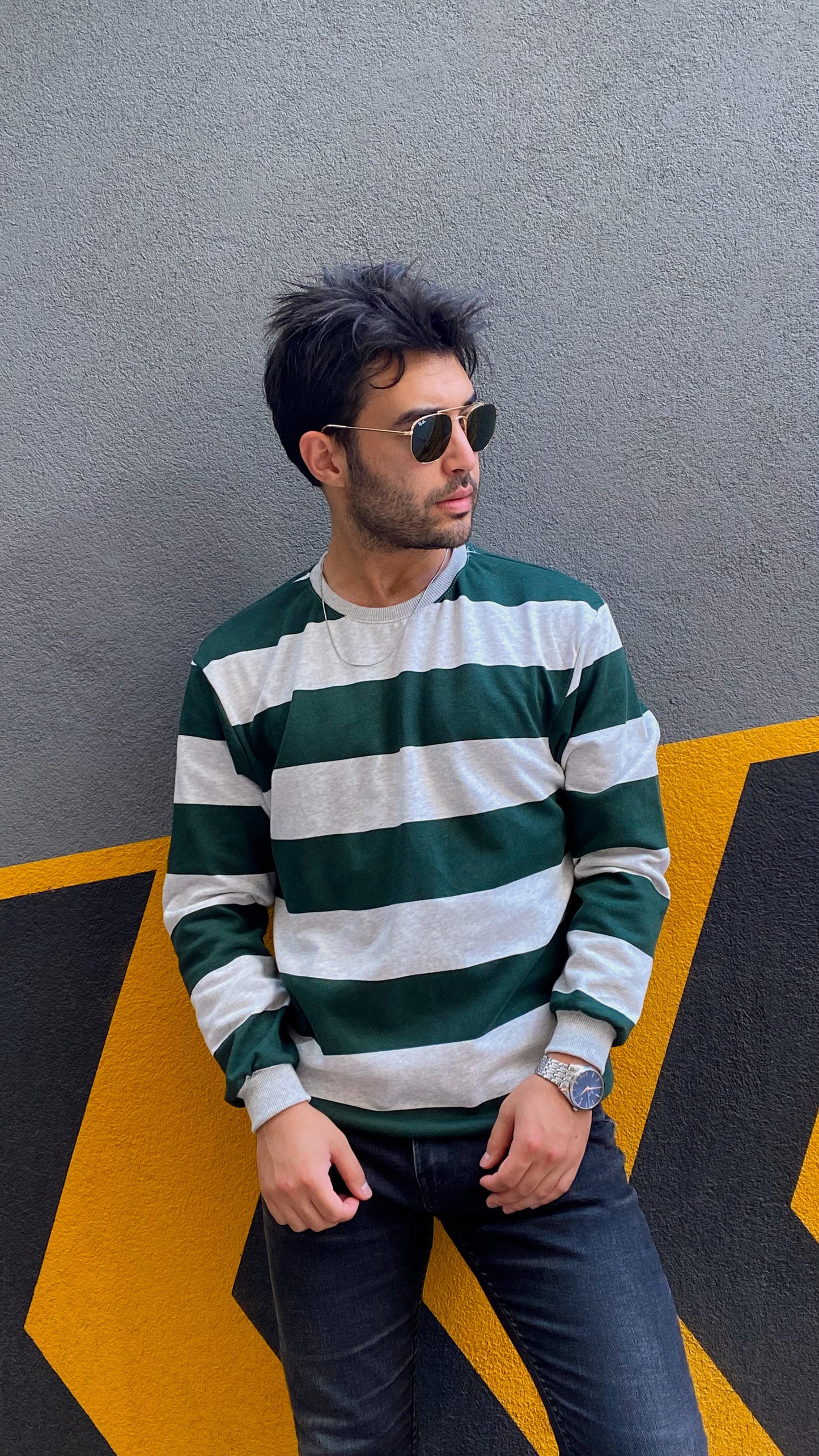 Çizgili Sweatshirt