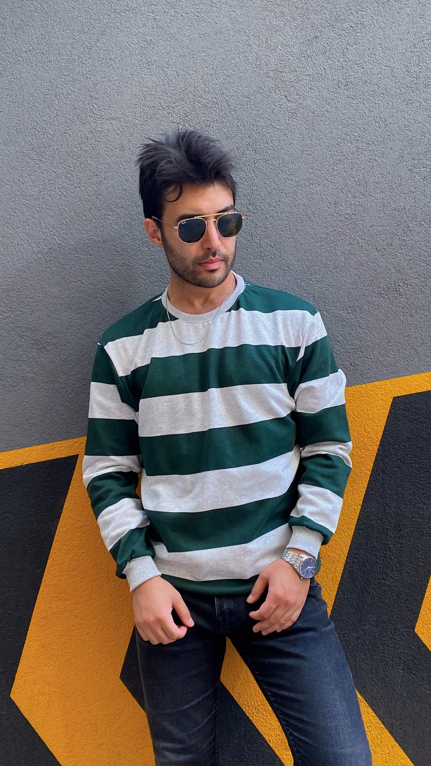 Çizgili Sweatshirt