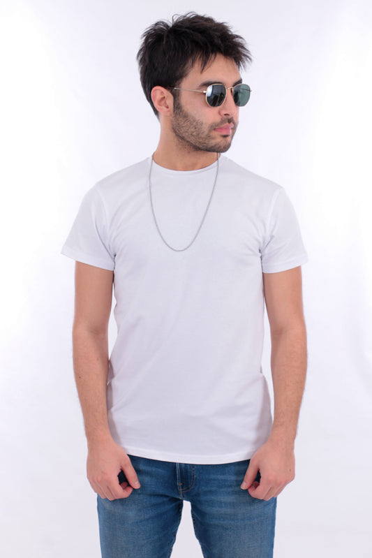 Beyaz Slimfit Tshirt