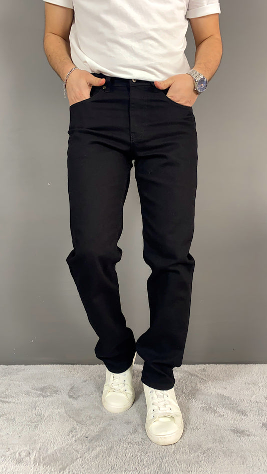 Siyah Regular Kalıp Kot Pantolon